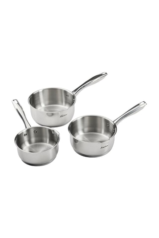 3 panelas em aço inoxidável - 16/18/20 cm - 1,2/1,8/2,4 l