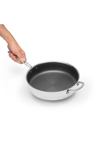 Frigideira de Saltear em aço inoxidável Multinox Pro com tampa - 24 cm