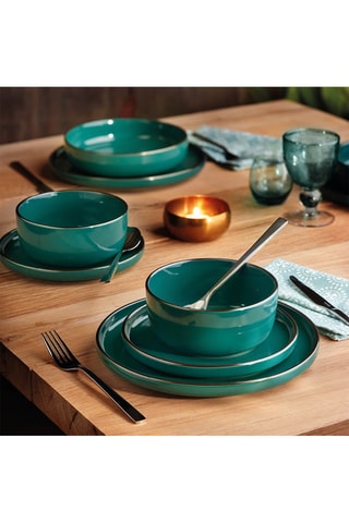 4 pratos de sobremesa em cerâmica - 20,5 cm