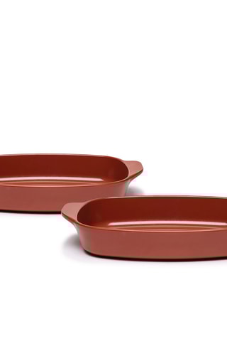 Travessa para forno de cerâmica aluminia 42 x 26 x 7,5 cm