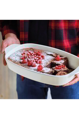 Travessa para forno de cerâmica aluminia 42 x 26 x 7,5 cm