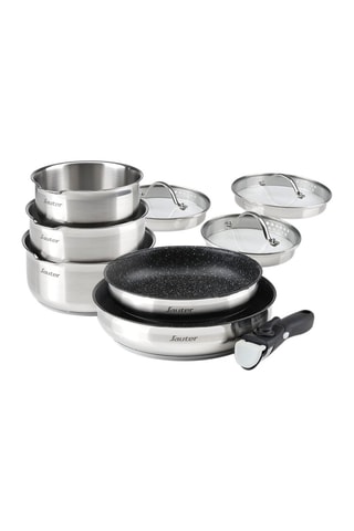 Trem de cozinha em aço inoxidável   9 peças