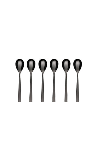 6 colheres de café em aço inoxidável