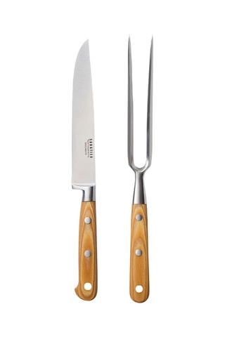 Garfo e faca para cortar em aço inoxidável