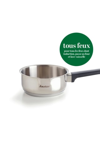 Panela em aço inoxidável revestimento cerâmica - 16 cm