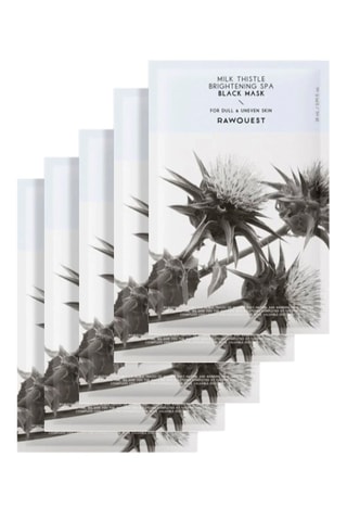 5 zwarte maskers met mariadistel - 5 x 28 ml
