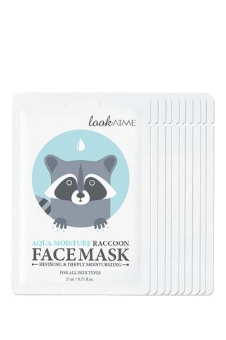 Masker Aqua Moisture Raccoon - Alle huidtypes - 10 x 21 ml