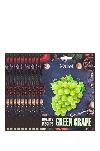 10 Gezichtsmaskers Beauty Recipe Groene Druif - Geschikt voor de gevoelige huid - 10 x 25 g