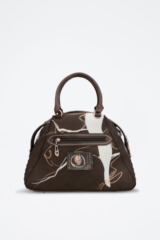 Handtas Bruin en Wit