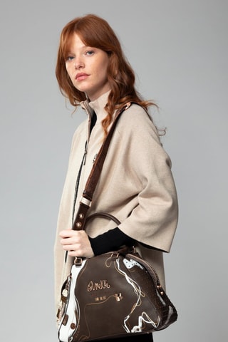 Handtas Bruin en Wit