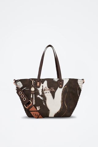 Shopper en Clutch - Wit en Zwart Bruin en Wit