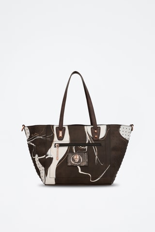 Shopper en Clutch - Wit en Zwart Bruin en Wit