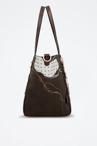 Shopper en Clutch - Wit en Zwart Bruin en Wit