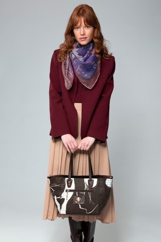 Shopper en Clutch - Wit en Zwart Bruin en Wit