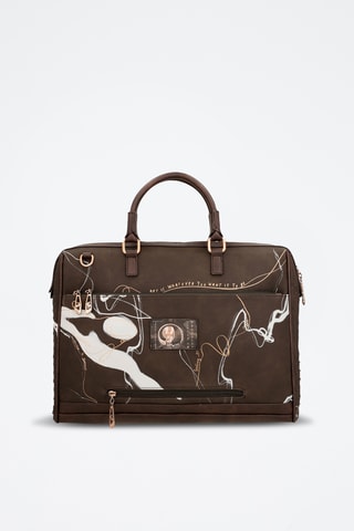 Laptoptas - Bruin en Wit