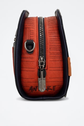 Schoudertas Antraciet en marineblauw