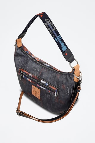 Handtas - Antraciet en Steenrood