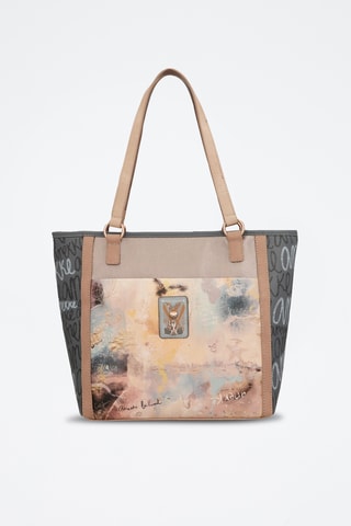 Shopper Antraciet en Beige