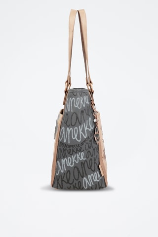 Shopper Antraciet en Beige