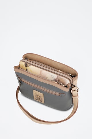 Schoudertas Beige en Donkergrijs