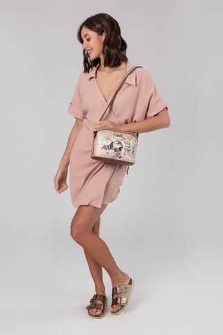 Schoudertas Beige en Donkergrijs