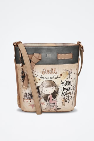 Schoudertas Beige en Antraciet