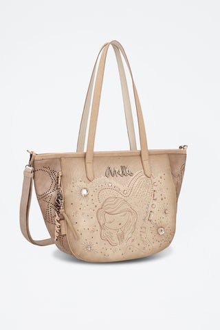 Handtas - Beige en Poederroze