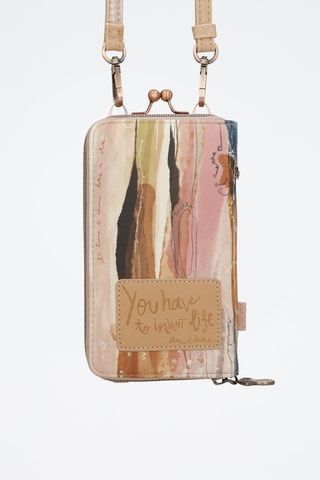 Schoudertas Beige en Blauw