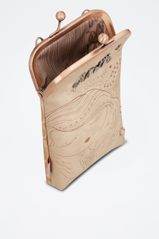 Schoudertas Beige en Blauw