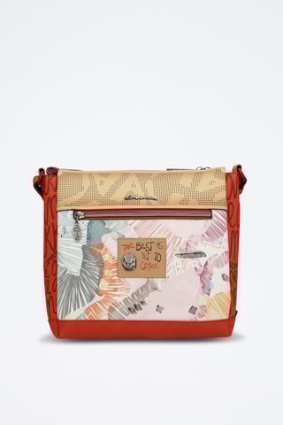 Schoudertas Rood en Beige