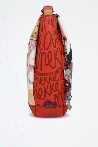 Schoudertas Rood en Beige