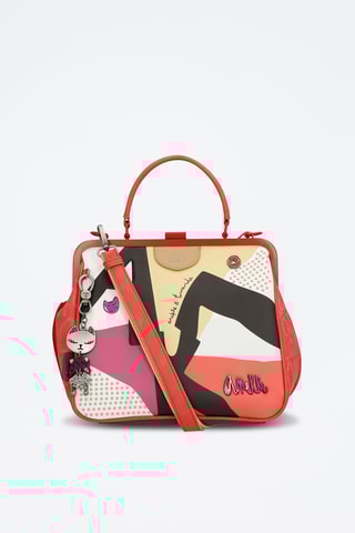 Handtas Rood en Beige