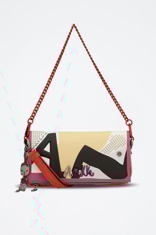 Handtas - Fuchsia en Wit