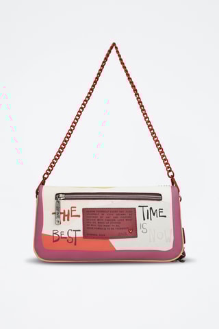 Handtas - Fuchsia en Wit