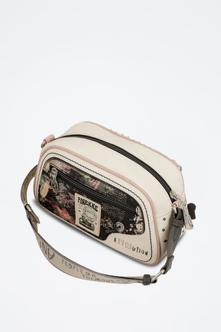 Schoudertas Ecru en Zwart