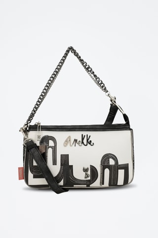 Handtas - Ecru en Zwart