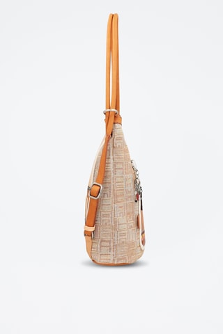 Handtas - Beige en Oranje