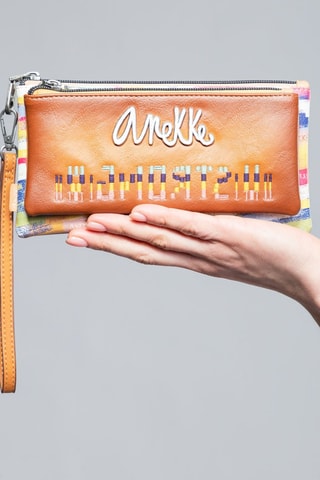 Clutch Bruin en Beige