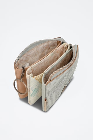 Clutch Lichtgrijs en Beige