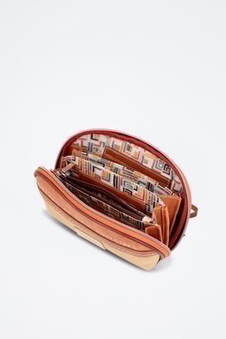 Portefeuille Steenrood en Ecru