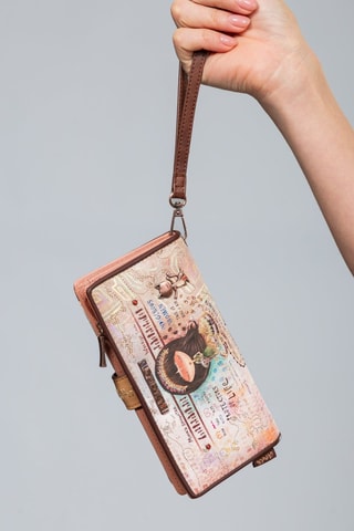 Portefeuille Steenrood en Ecru