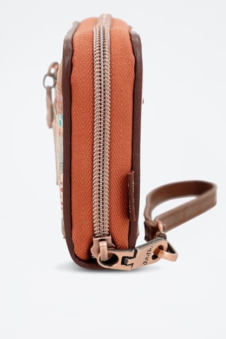 Portefeuille Steenrood en Ecru