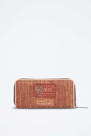 Portefeuille Steenrood en Ecru