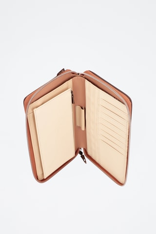 Portefeuille Ecru en steenrood