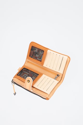 Portefeuille - Ecru en Camel