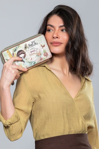 Portefeuille Ecru en Camel