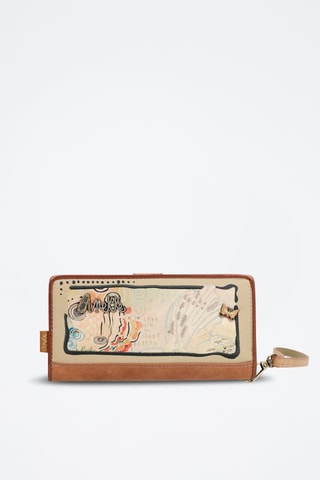 Portefeuille Ecru en Camel