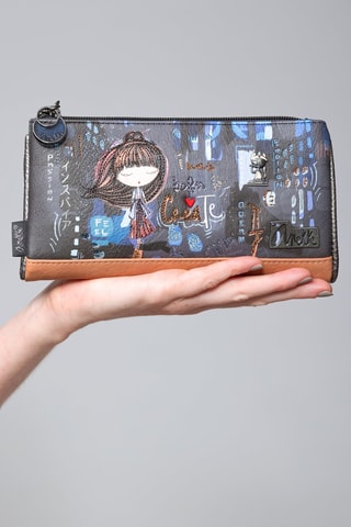 Clutch en Pasjeshouder - Marineblauw en Donkergrijs