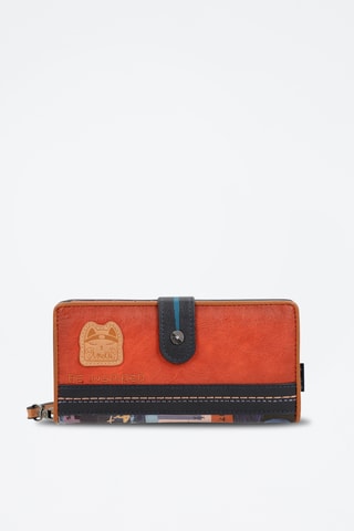 Portefeuille Antraciet en Koraalrood