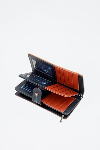 Portefeuille Antraciet en Koraalrood